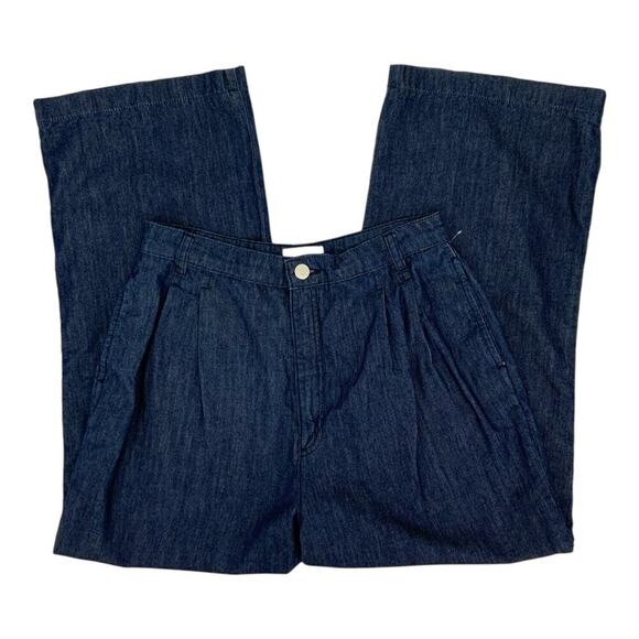 Frame Blue Denim Wide Leg Trouser Ankle Jeans Size 28 NWOT - Picture 1 of 6